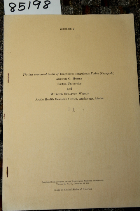 Humes, Arthur G.; Wilson, Mildred Stratton: ZOOLOGY