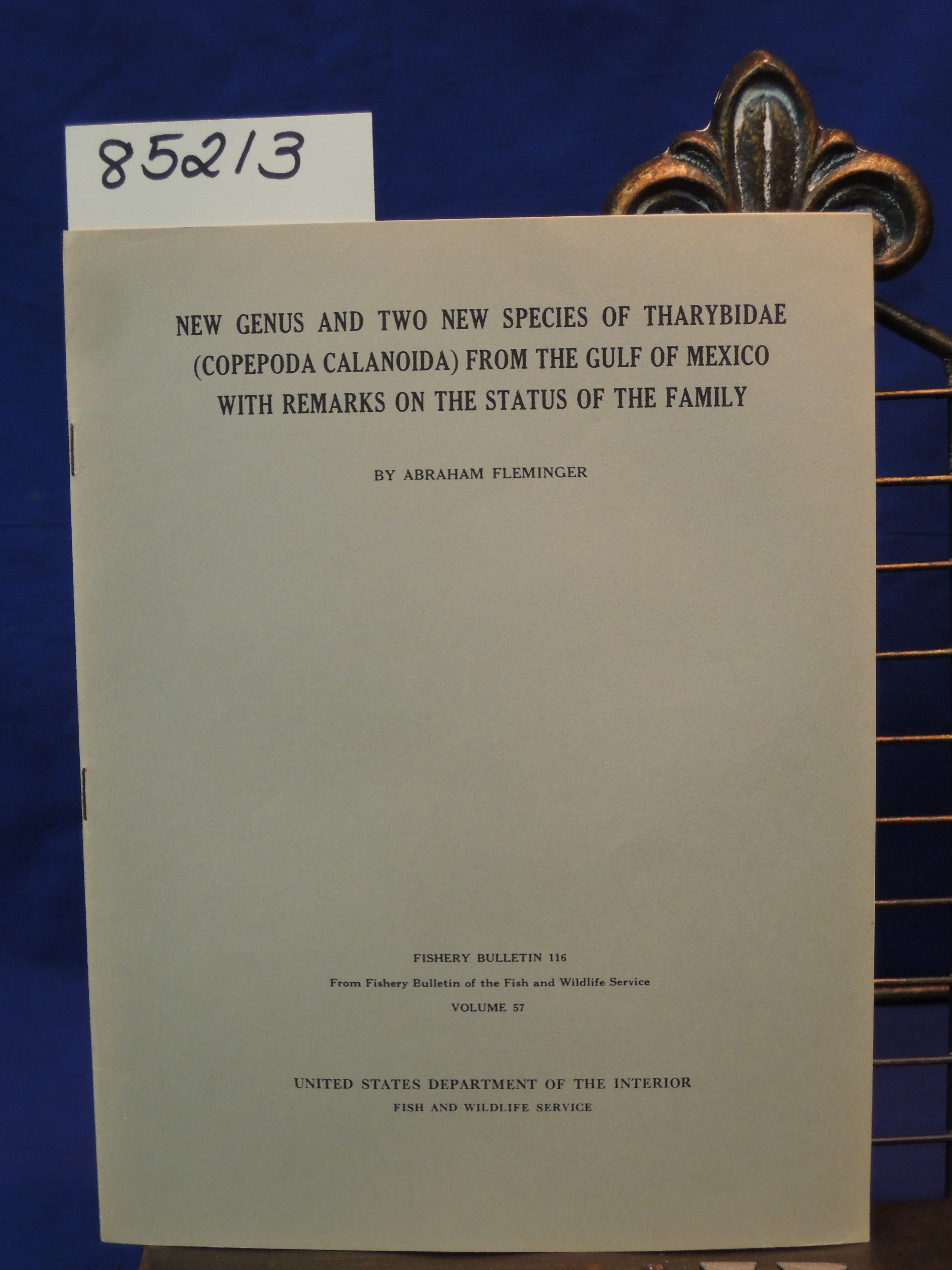 Fleminger, Abraham: NEW GENUS AND TWO NEW SPECIES OF THARYBIDAE (COPEPODA CAL...