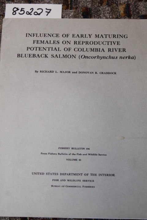 Major, Richard L. and Graddock, Dono...: INFLUENCE OF EARLY MATURING FEMALES ...