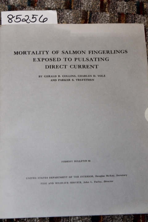 Collins, Gerlad B.; Volz, Charles D....: MORTALITY OF SALMON FINGERLINGS EXPO...