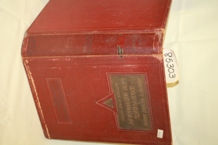 Baldwin, William Edward: Bouvier's Law Dictionary Complete in One Volume
