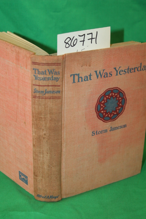 Jameson, Storm: That was Yesterday