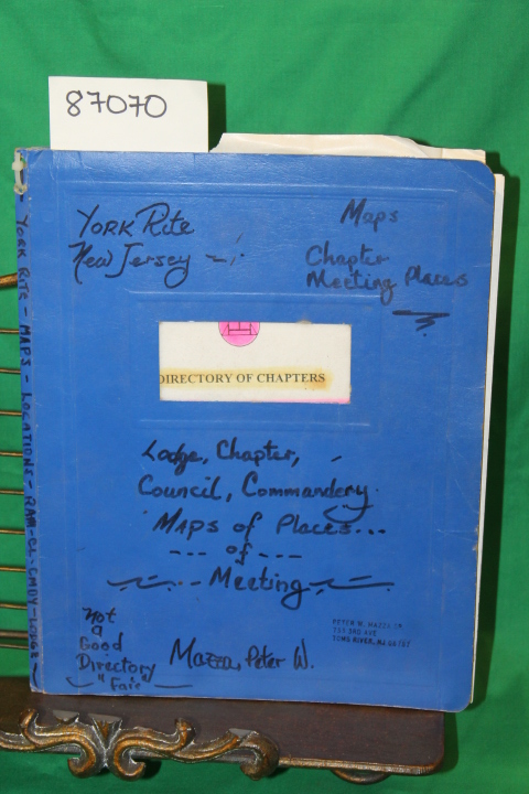 Dilks, Harold and Kuredjian, George: Directory of Chapters Grand Royal Arch C...