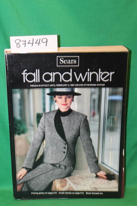 Sears Roebuck: Sears Fall and Winter 1985 Canada Catalog
