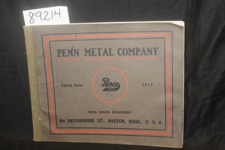 Penn Metal Company: Penn Metal Company, Metal Ceiling Department; Fiftieth Se...
