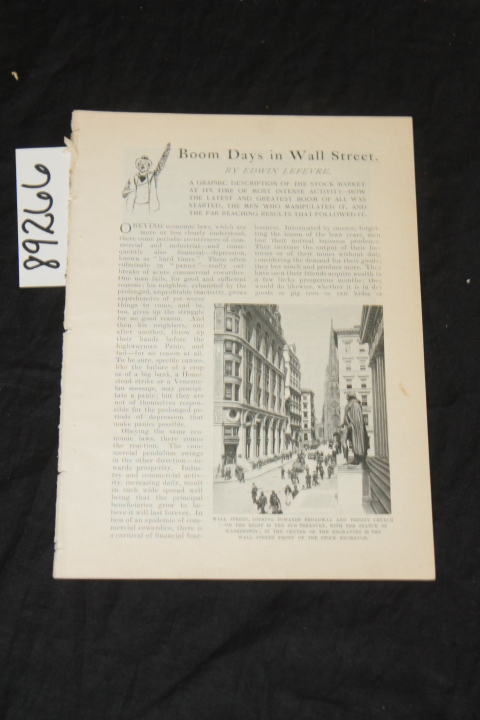 LeFevre, Edwin: Munsey's Magazine: Boom Days in Wall Street, New York Stock E...