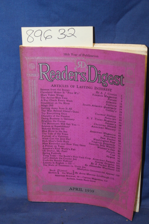 Reader's Digest ; Cronin, A. J. ; Ba...: Reader's Digest, Sermon From the Sno...