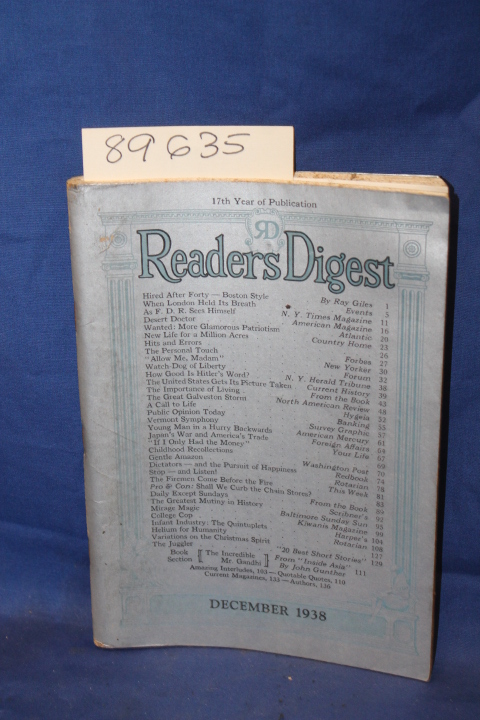 Reader's Digest ; Giles, Ray: Reader's Digest, Hired at 40- Boston Style by R...