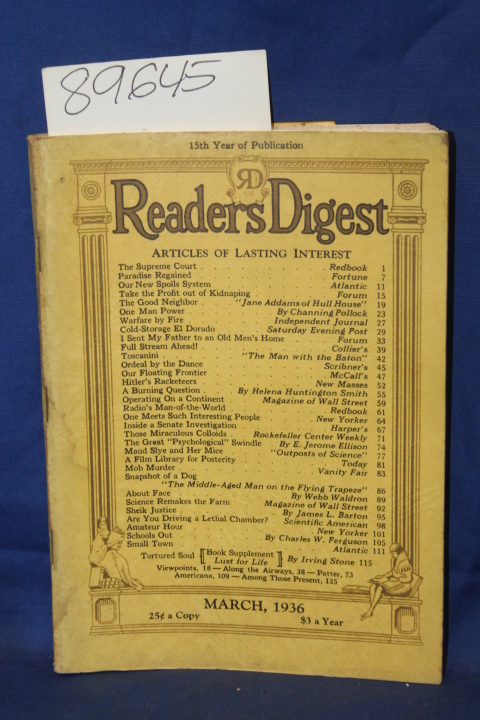 Reader's Digest ; Pollock, Channing ...: Reader's Digest, One Man Power By Ch...