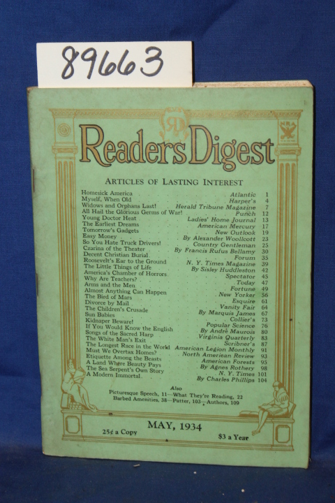 Reader's Digest ; Woollcott, Alexand...: Reader's Digest, Easy Money by Alexa...