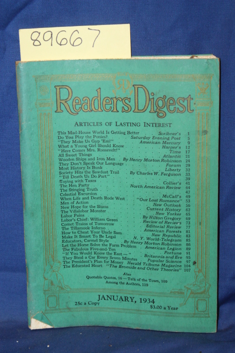 Reader's Digest ; Robinson, Henry Mo...: Reader's Digest, Wooden Ships and Ir...