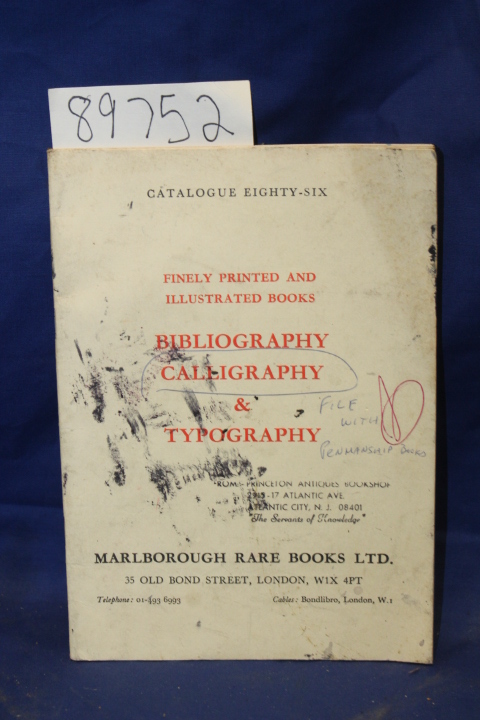 Marlborough Rare Books: Bibliography Caligraphy & Typography