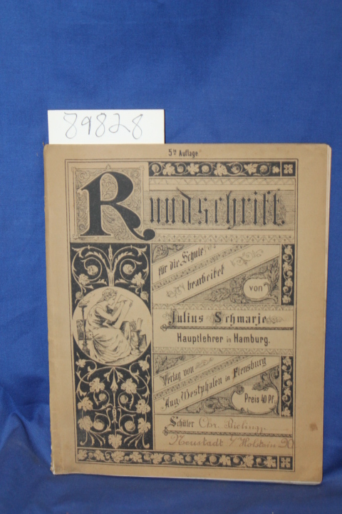 Srhmarie, Julius: Rundsrhritt ,( PENMANSHIP )