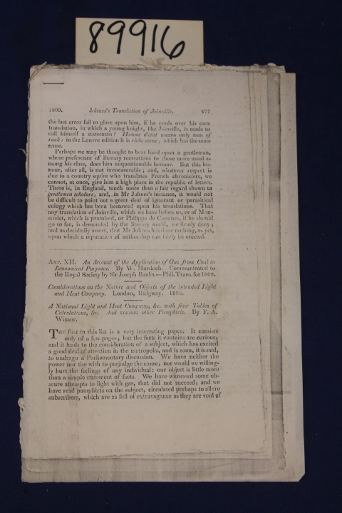 The Edinsberg Review: Antique Gas Lighting Fixture Bibliography original 1809
