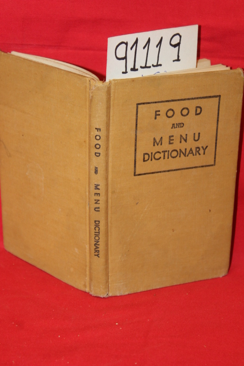Dahl, J. O.: Food and Menu dictionary