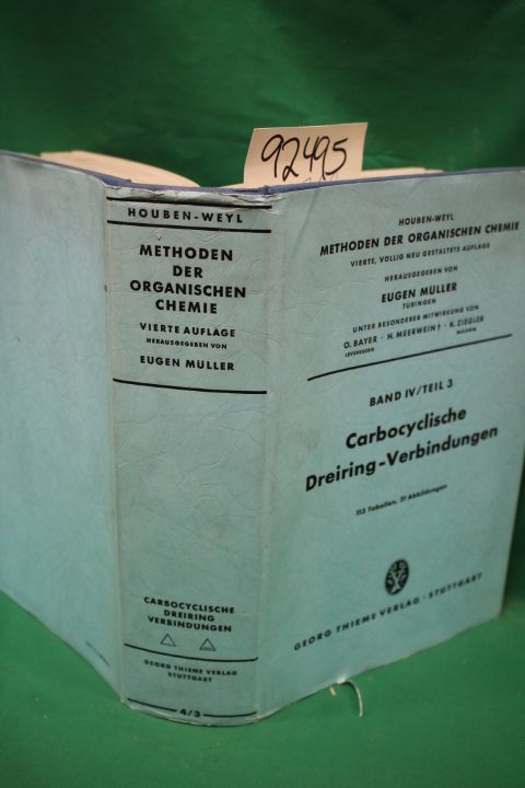 Muller, Eugen: Methoden Der Organischen Chemie/Band IV/3;Carbocyclische Dreir...
