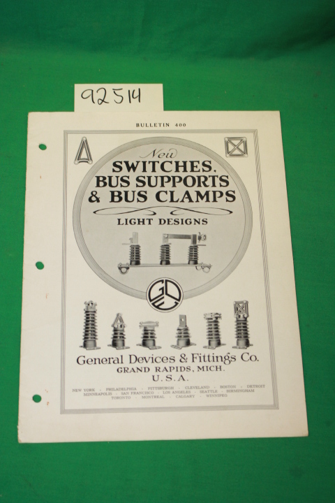 General Devices & Fitting: New Switches, Bus Supports & Bus Clamps