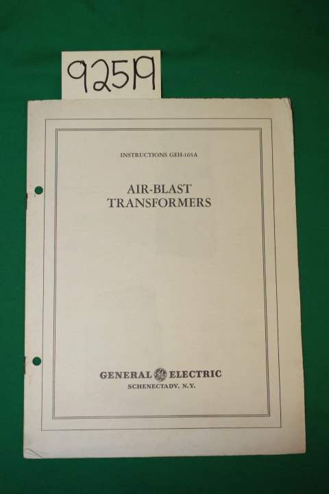 General Electric: Instructions GEH-165A:Air-Blast Transformers