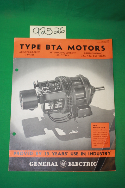General Electric: Type BTA Motors