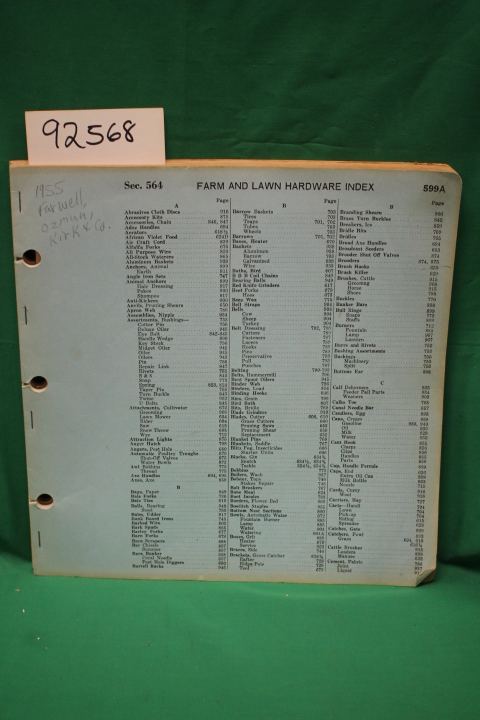 Farwell, Ozmun, Kirk & Co: Farm and Lawn Hardware index