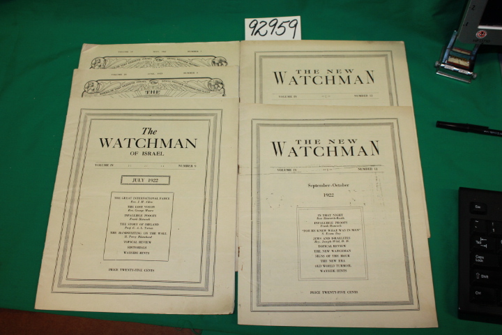J. H. Allen, Evans Day, S.; Totten, ...: The Watchman of Israel : The New Wat...