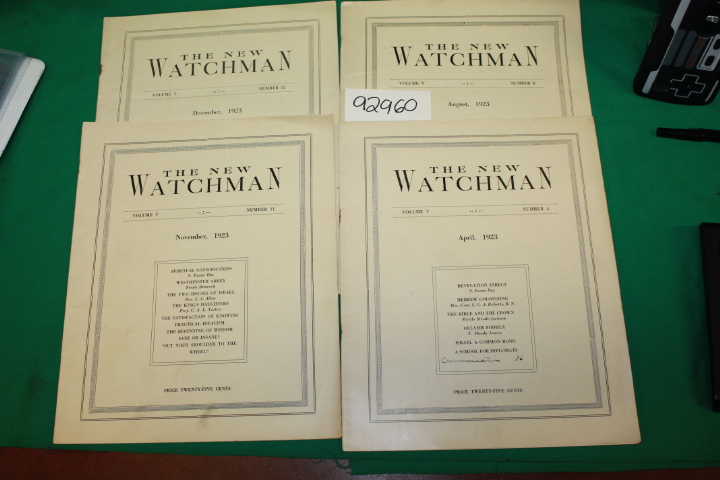 Evans Day, S. ; L.G.A. Roberts; Stro...: The New Watchman (April,August, Nove...