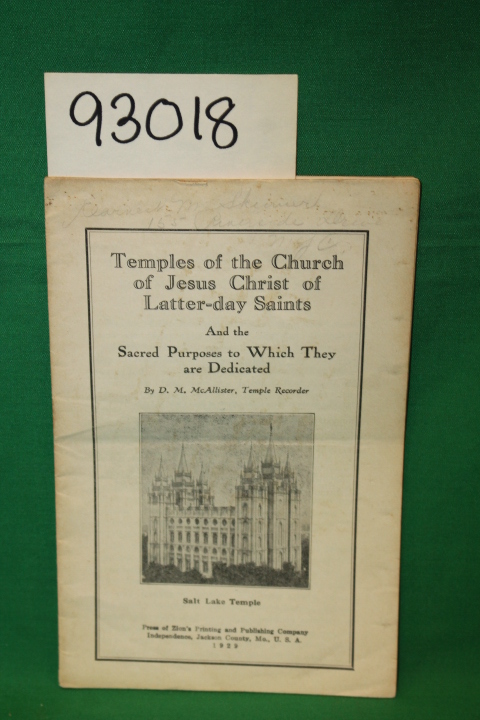 McAllister, D.M.: Temples of the Church of Jesus Christ of Latter-day Saints ...