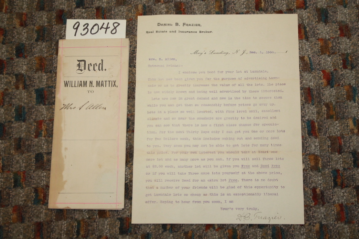 Cape May County New Jersey: Deed of Property in Lawndale CAPE MAY New Jersey