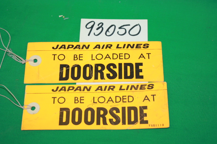 Japan Air Lines: Japan Air Lines luggage Baggage Tag  To be Loaded at Doorside