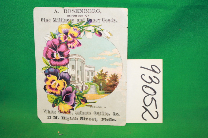 Rosenberg, A.: A. Rosenberg, Importer of Fine Millinery and Fancy Goods, Whit... Rosenberg, A.: A. Rosenberg, Importer of Fine Millinery and Fancy Goods, Whit...