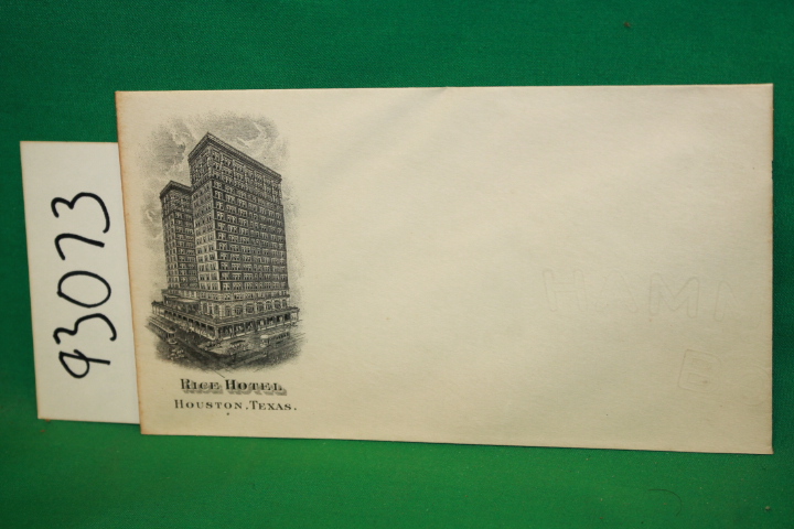 Rice Hotel: Rice Hotel Envelope HOUSTON TEXAS