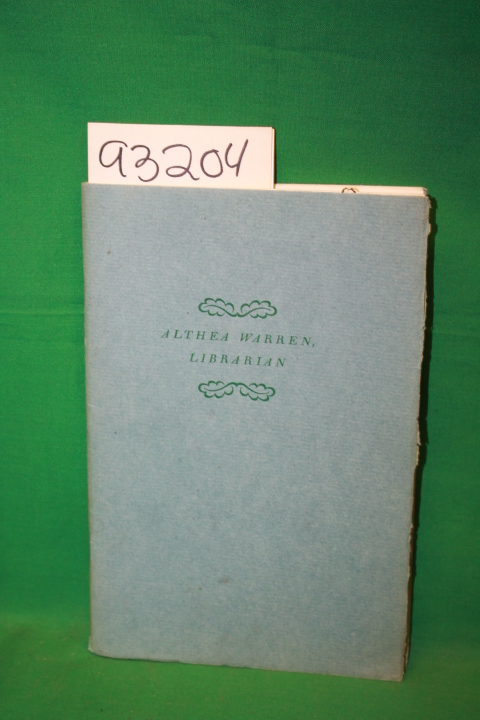 Warren, Althea: Althea Warren Librarian