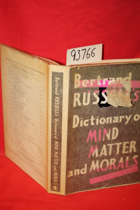 Russell, Bertrand; Denonn, Lester E.: Bertrand Russell's Dictionary of Mind, ...