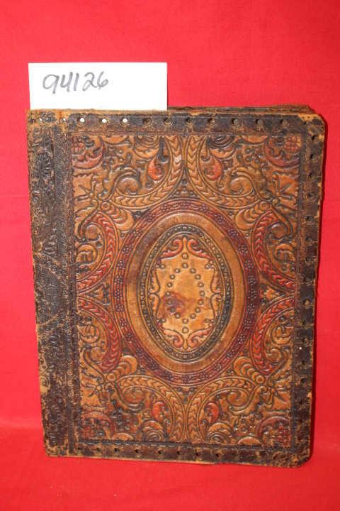 Impressed Leather Book Cover: Silk line Impressed  Leather Book Cover.