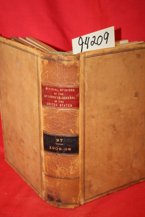 Finch, James A.: Official Opinion of the Attorneys-General of the United Stat...