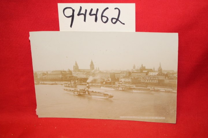 Kern, Ernest: Photograph of Steam Boat on River Maiuz.. Ausicht r.d: Str.Bruc...
