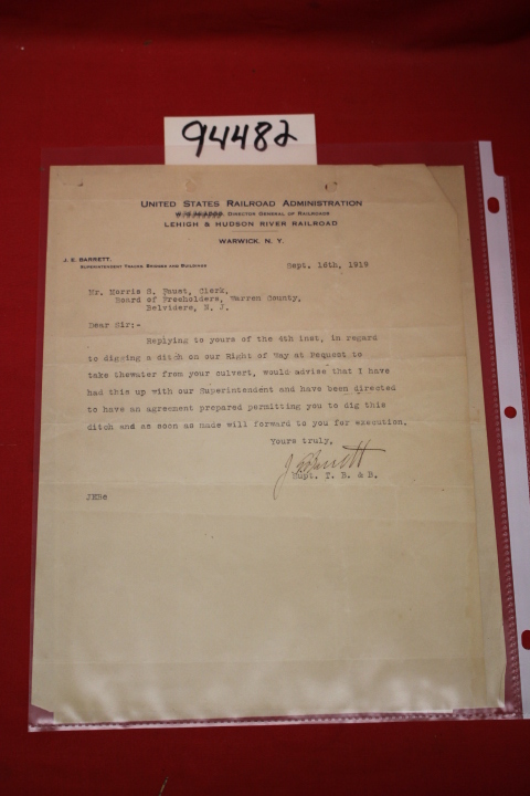 United States Railroad Administratio...: Letter to Mr. Morris S. Faust of the...