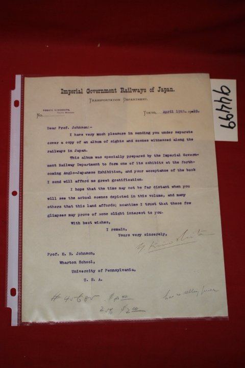 Imperial Government Railways of Japa...: Letter Addressed to a Prof. Johnson ...
