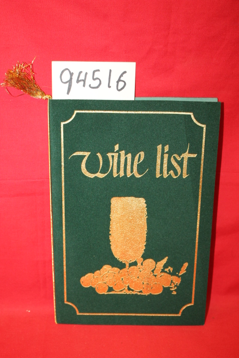 Atlantic City Tuna Club: Wine List