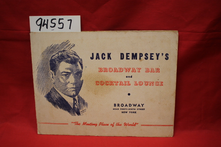 Jack Dempsey's Broadway Bar and Cock...: Black and White Photograph of Two Me...