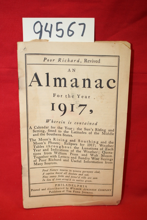 Wilmer Atkinson Company: Poor Richard Revived an Almanac for the Year 1917