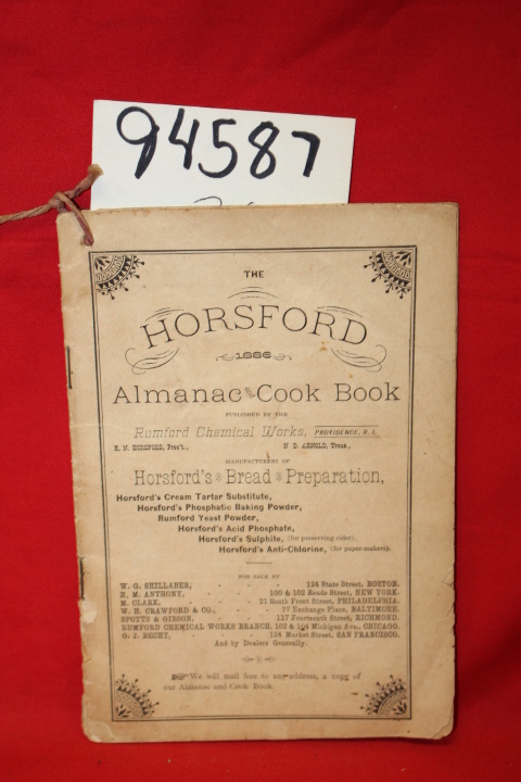 Horsford, E. N.: The Horseford 1886 Almanac and Cook Book