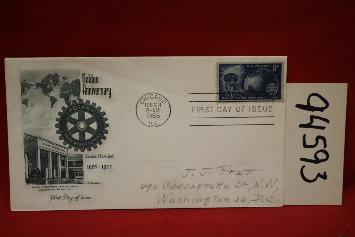 Rotary International: Rotary Envelope Addressed to J. J. Pratt of Washington ...