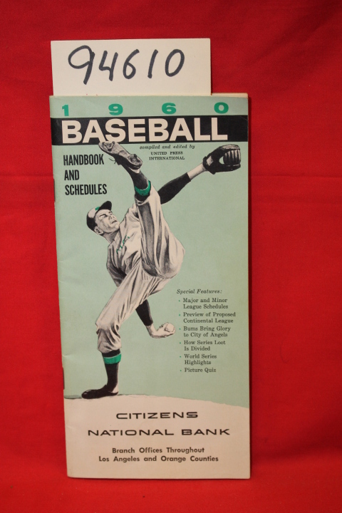 Griffin, John; Citizens National Bank: 1960 Baseball Handbook and Schedules