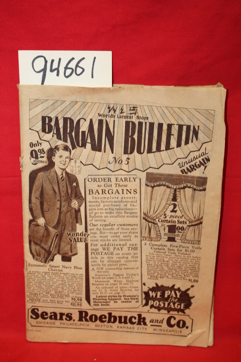 Sears Roebuck: World's Largest Store Bargain Bulletin