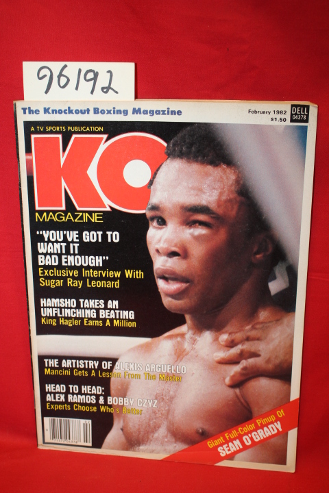 TV Sports, Inc: KO  February 1982 (Sugar Ray Leonard on cover, full color pin...