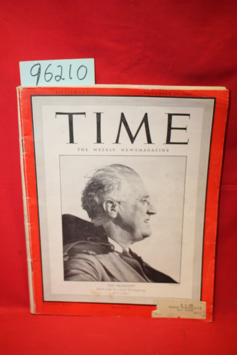 Hodgins, Eric: Time the Weekly News Magazine: November 29, 1943(FDR on cover,...