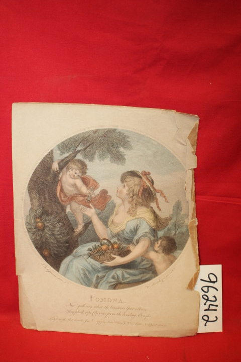 Bartolozzi, T: Illustration of Small Child (Cherub?) Handing Woman Fruit From...