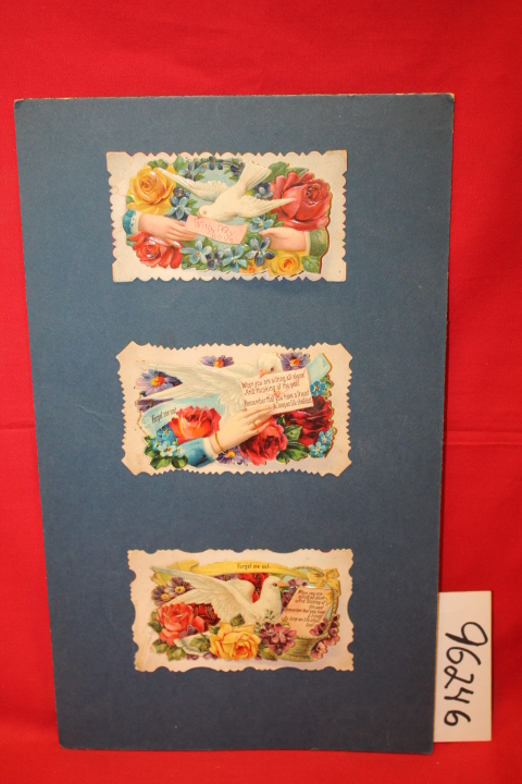 Showalter, Moinnie; Klopp, Henry k.;...: Three Victorian Thank You Cards (glu...