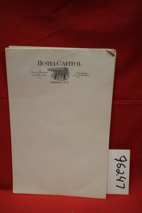 Hotel Capitol; Laurie, Hamilton: Hotel Capitol Stationary